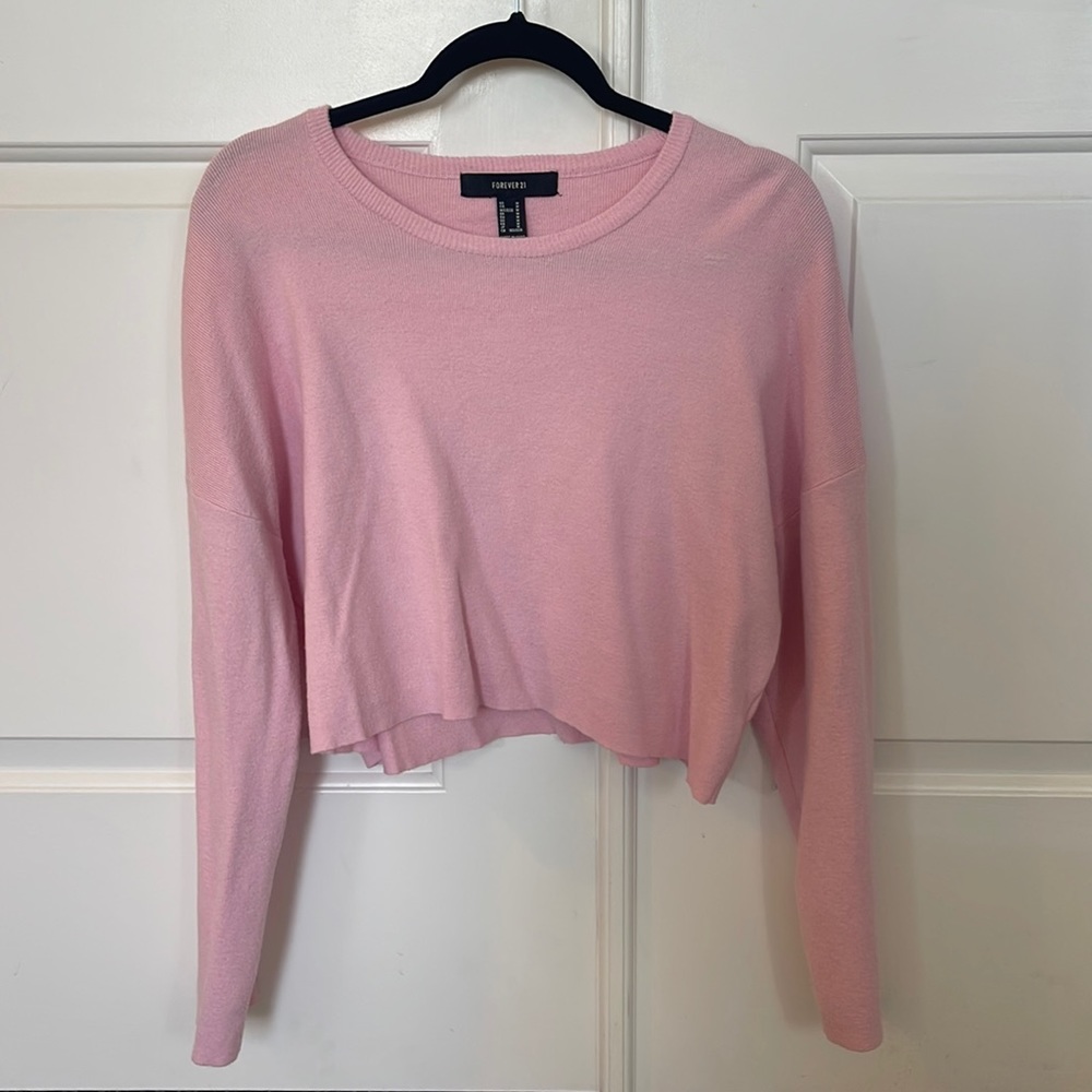 Baby Pink Cropped Sweater (Forever 21)